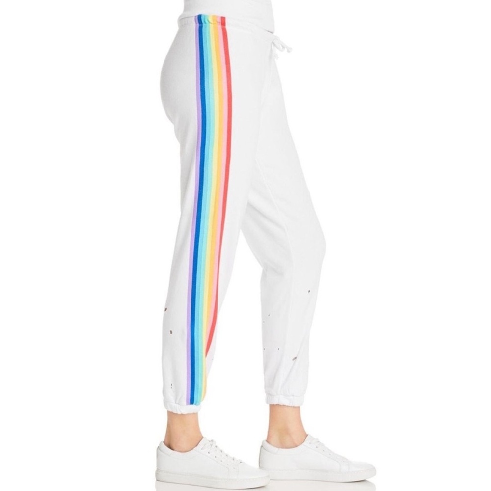 Rainbow Stripe Sweatpants NWT Chaser